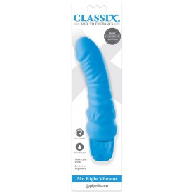 Голубой вибромассажер Classix Mr. Right Vibrator - 18,4 см.